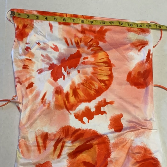 Cryptographic Tie Dye Backless Orange Maxi Dress - Picture 12 of 14